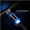 USB kabelis Magnetic Type-C magnetinis 1.0m juodas
