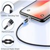 USB kabelis Magnetic Type-C magnetinis 1.0m juodas