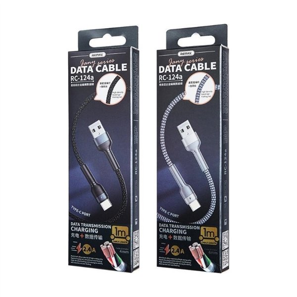 USB cable Remax RC-124m USB-A to MicroUSB 1.0m black