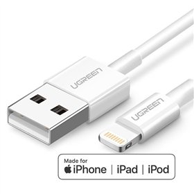 USB cable Ugreen US155 MFi USB to Lightning 2.4A 1.0m white