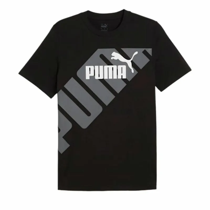Men’s Short Sleeve T-Shirt Puma POWER Graphic Black