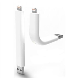USB cable-stand, Apple Lightning stiff white