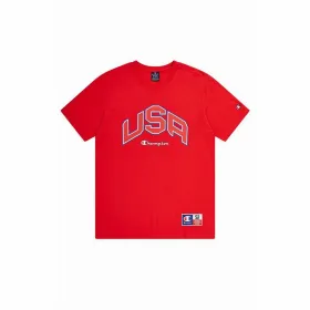 Vīriešu Krekls ar Īsām Piedurknēm Champion Crewneck Sarkans