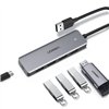 USB šakotuvas Ugreen CM219 USB-A to 4xUSB-A (MicroUSB Power Supply) pilkas
