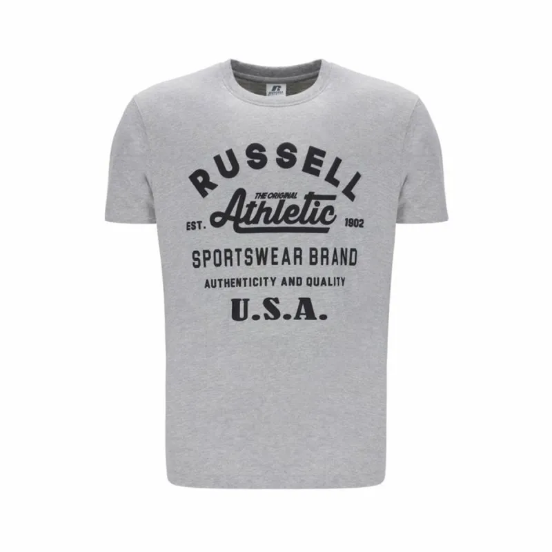 Men’s Short Sleeve T-Shirt Russell Athletic AMT A40231 Grey