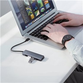 USB hub Ugreen CM219 USB-C to 4xUSB-A (USB-C Power Supply) grey