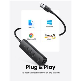 USB hub Ugreen CM416 USB-A 3.0 to 4xUSB-A 3.0 (10915) black