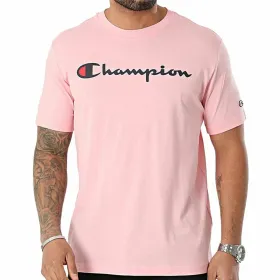 Vīriešu Krekls ar Īsām Piedurknēm Champion Crewneck Rozā