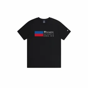Vīriešu Krekls ar Īsām Piedurknēm Champion Crewneck Melns