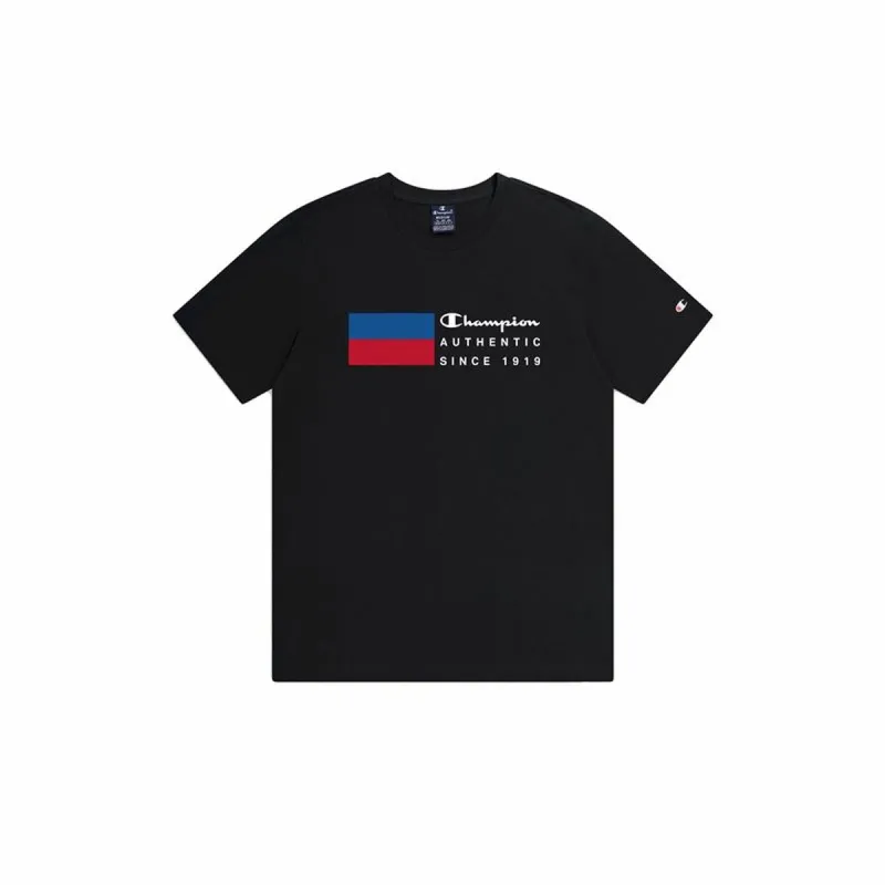 Vīriešu Krekls ar Īsām Piedurknēm Champion Crewneck Melns