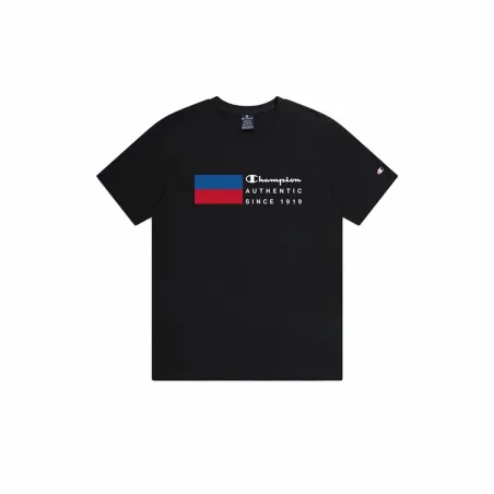 Vīriešu Krekls ar Īsām Piedurknēm Champion Crewneck Melns