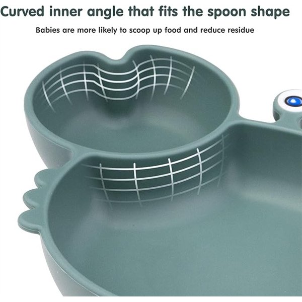 Children's silicone tableware set Reach Crab-9, blue