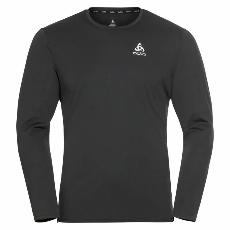 Vīriešu Krekls ar Īsām Piedurknēm Odlo Crew Neck L/S Melns