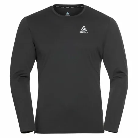 Vīriešu Krekls ar Īsām Piedurknēm Odlo Crew Neck L/S Melns