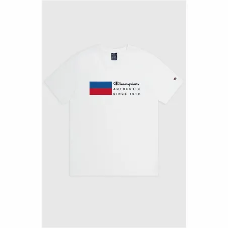 Vīriešu Krekls ar Īsām Piedurknēm Champion Crewneck Balts