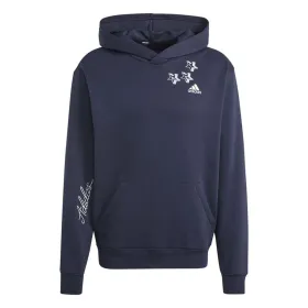 Men’s Hoodie Adidas Bl Fl Hd Q3 Fl Navy Blue