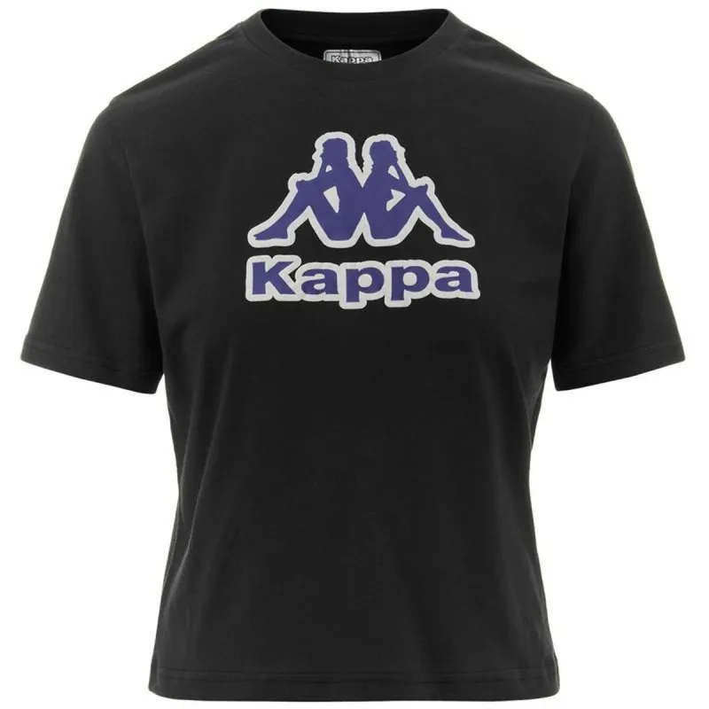 Sieviešu Krekls ar Īsām Piedurknēm Kappa Fabra Melns