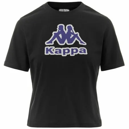 Sieviešu Krekls ar Īsām Piedurknēm Kappa Fabra Melns