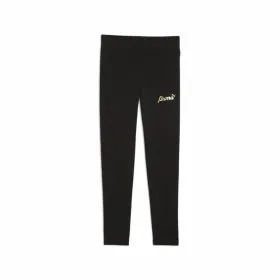 Lasten urheilulegginsit Puma Essentials+ Script Metallic Musta