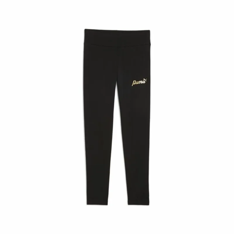Lasten urheilulegginsit Puma Essentials+ Script Metallic Musta