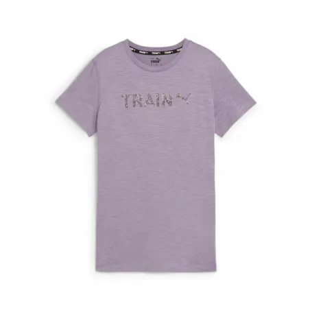 Moteriški marškinėliai su trumpomis rankovėmis Puma Graphic Train Levandos