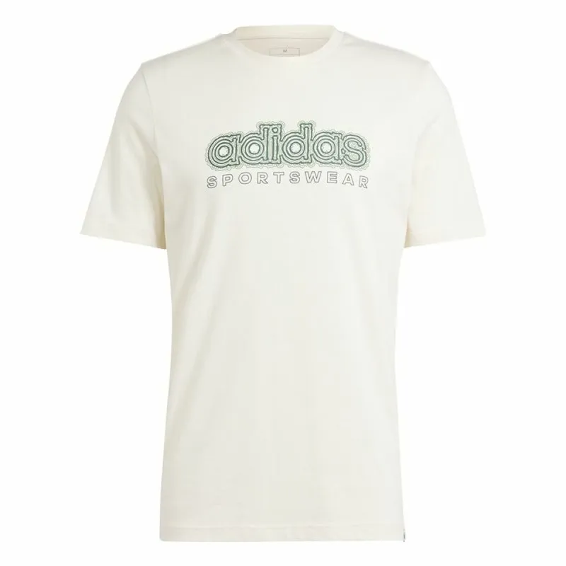 Men’s Short Sleeve T-Shirt Adidas Growth Spw White