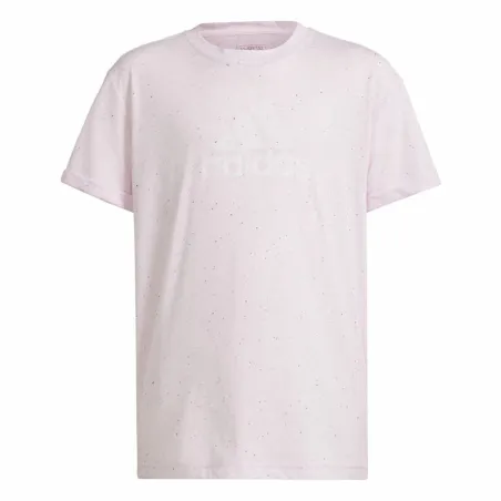 Child's Short Sleeve T-Shirt Adidas G Fi Bl Pink