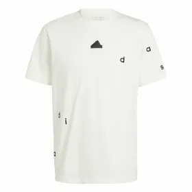 Men’s Short Sleeve T-Shirt Adidas Bl Sj Q1 White