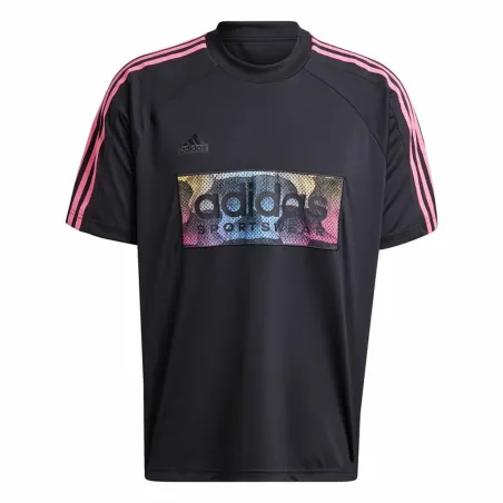 Men’s Short Sleeve T-Shirt Adidas Tiro Aop Black