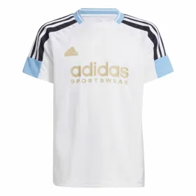 Krekls ar Īsām Piedurknēm Bērniem Adidas Nations Balts