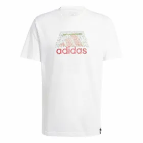 Men’s Short Sleeve T-Shirt Adidas Codes Bos Graphic White