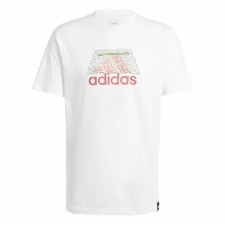 Men’s Short Sleeve T-Shirt Adidas Codes Bos Graphic White