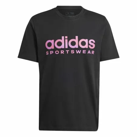 Men’s Short Sleeve T-Shirt Adidas House Of Tiro Summer Linear Graphic Black