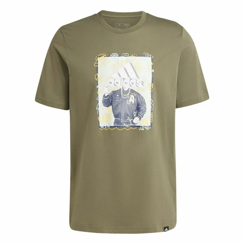 Vīriešu Krekls ar Īsām Piedurknēm Adidas Doodle Graphic Zaļš