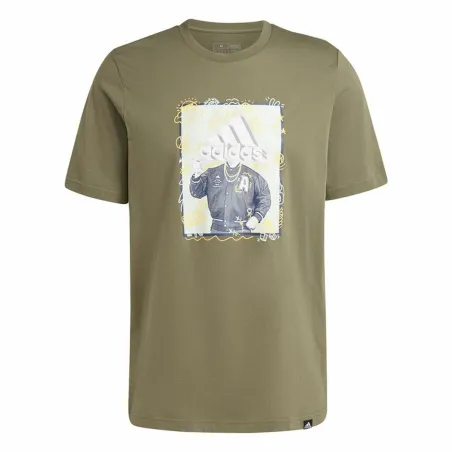 Vīriešu Krekls ar Īsām Piedurknēm Adidas Doodle Graphic Zaļš