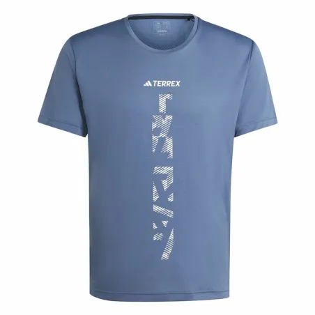 Men’s Short Sleeve T-Shirt Adidas Terrex Agravic Blue