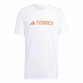 Men’s Short Sleeve T-Shirt Adidas Mt Log Tech White
