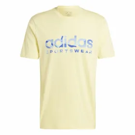 Men’s Short Sleeve T-Shirt Adidas House Of Tiro Summer Linear Graphic Yellow