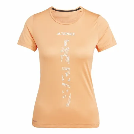 Sieviešu Krekls ar Īsām Piedurknēm Adidas Agravic Shirt Oranžs