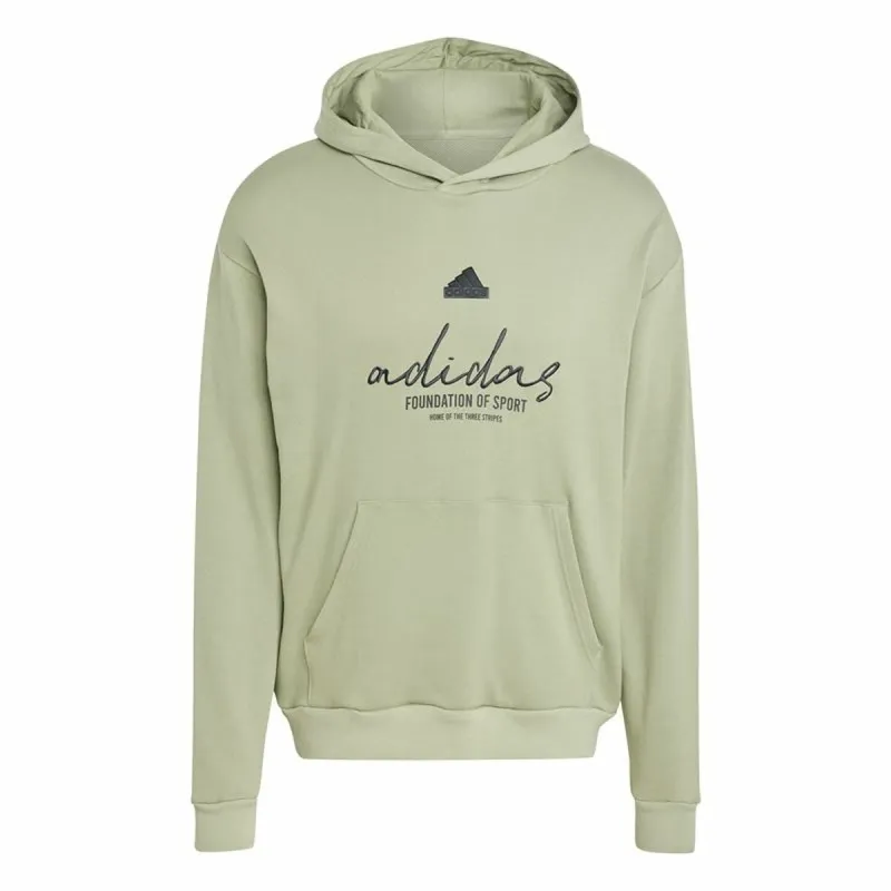 Men’s Hoodie Adidas Brand Love French Terry Hoodie Green Light Green
