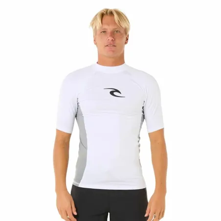 Maudymosi marškinėliai Rip Curl Waves Upf Perf S/S Balta