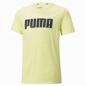 Child's Short Sleeve T-Shirt Puma 585887 40 Yellow (15-16 Years)