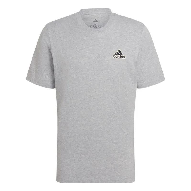 Men’s Short Sleeve T-Shirt Adidas Essentials Feelcomfy Light grey