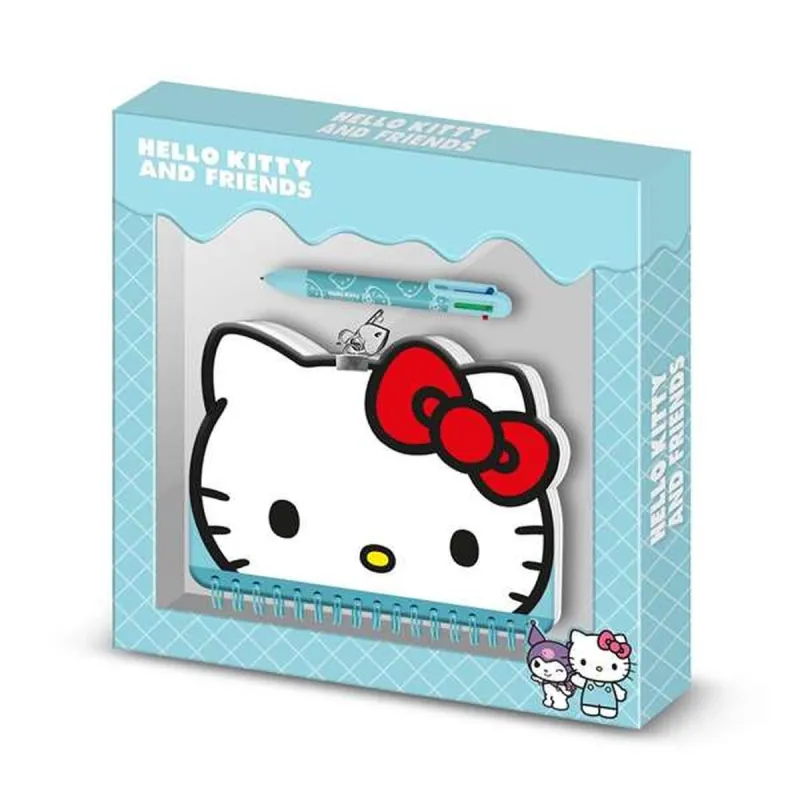 Дневник с аксессуарами Hello Kitty Синий 24 x 23 x 2,5 cm