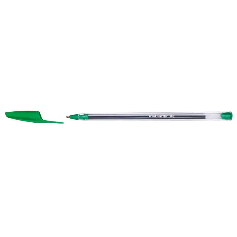 Ручка Molin BASIC CRISTAL BALL Прозрачный 1 mm Зеленый 50 штук
