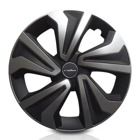 Hubcap Goodyear GOD9085 Black Bicoloured Silver 15" (4 Units)