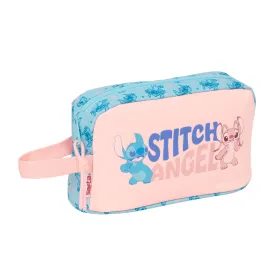 Siltuma pusdienu kārbiņa Lilo & Stitch Ohana Zils Rozā 21,5 x 12 x 6,5 cm
