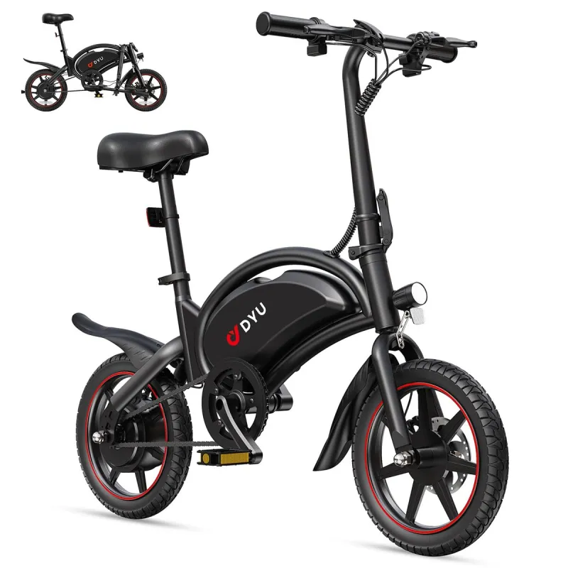 Electric Bike DYU DYU-D3S-001 Black 250 W 10 Ah 14