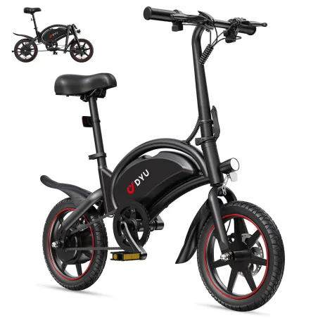 Electric Bike DYU DYU-D3S-001 Black 250 W 10 Ah 14