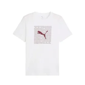 Vīriešu Krekls ar Īsām Piedurknēm Puma 688031 02 Balts